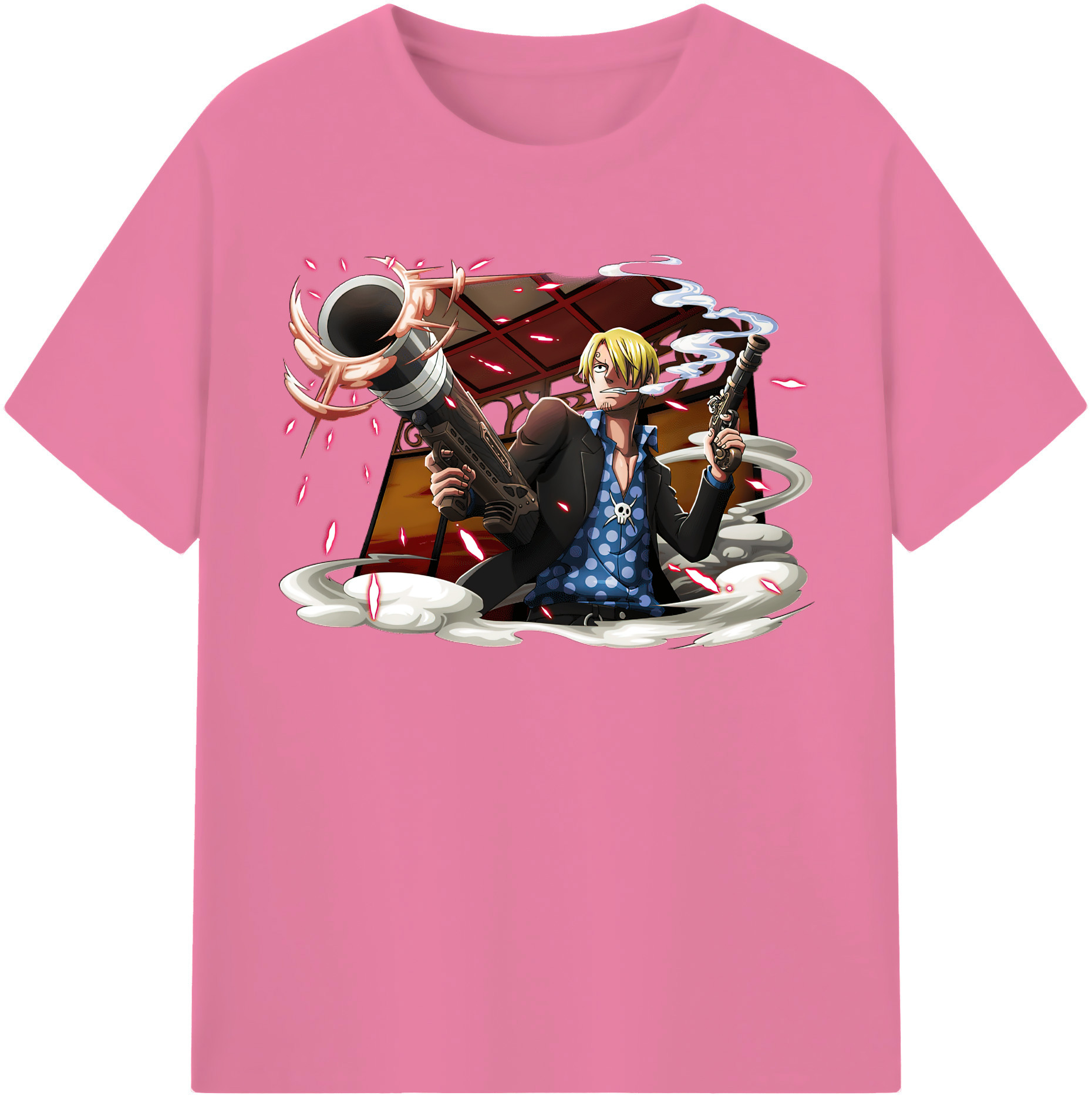 ワンピース サンジ ONE PIECE Sanji 綿100％半袖Tシャツ（フロントプリント）